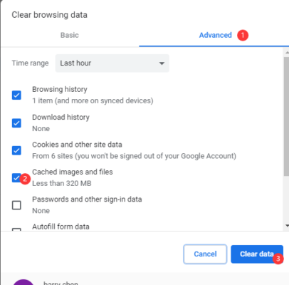 attendance sytem chrome cache